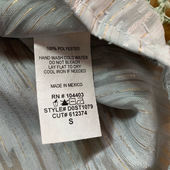 Blu Pepper Women’s Light Blue Button Back Peplum Top - Picture 13 of 16